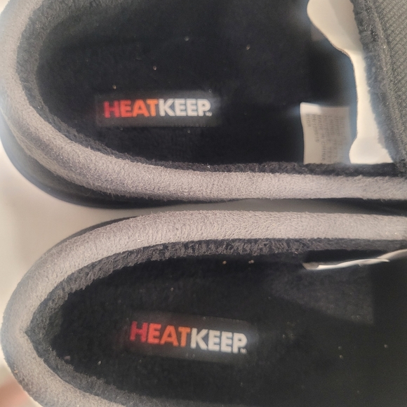 Heat Keep Black Memory Foam Men's Slippers L - Picture 6 of 6